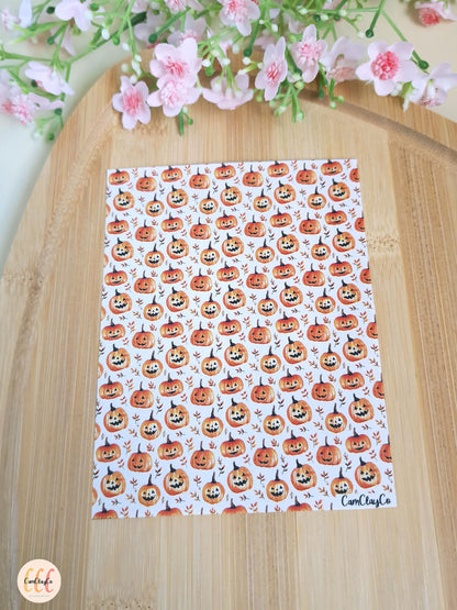 Feuille de transfert soluble à l'eau - Halloween pumpkin 01