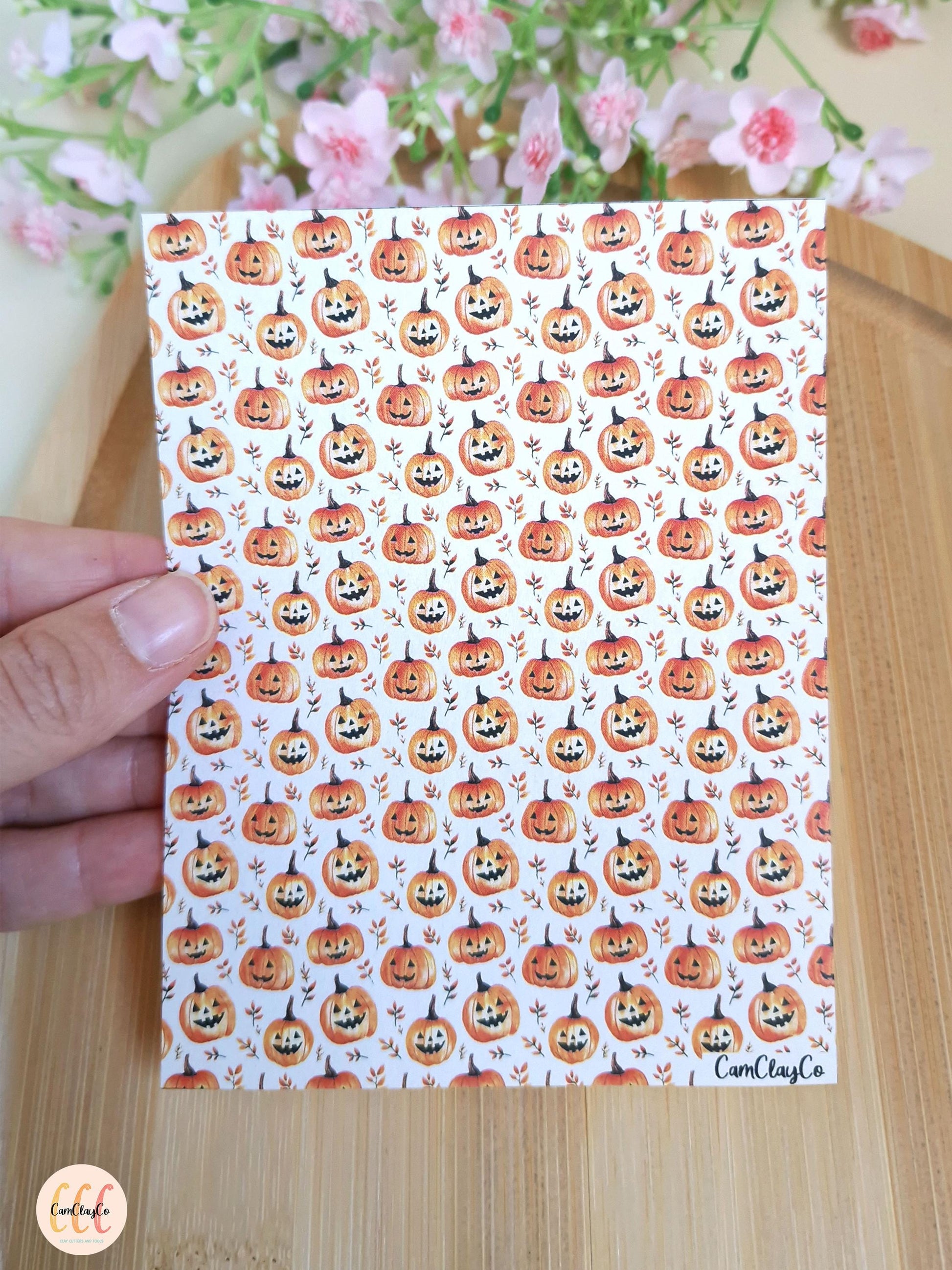 Feuille de transfert soluble à l'eau - Halloween pumpkin 01