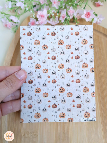 Feuille de transfert soluble à l'eau - Halloween pumpkin 02