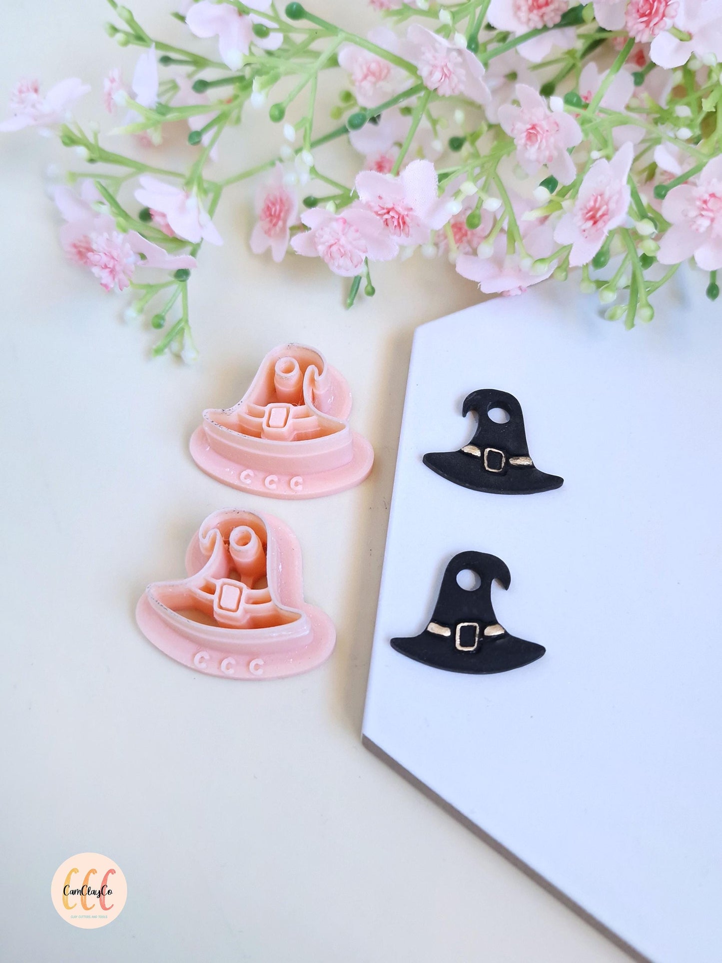 Emporte-pièces en forme de chapeaux de sorcière pour la fabrication de bijoux en argile polymère, pampilles créoles interchangeables