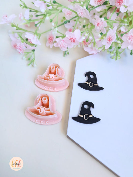 Emporte-pièces en forme de chapeaux de sorcière pour la fabrication de bijoux en argile polymère, pampilles créoles interchangeables