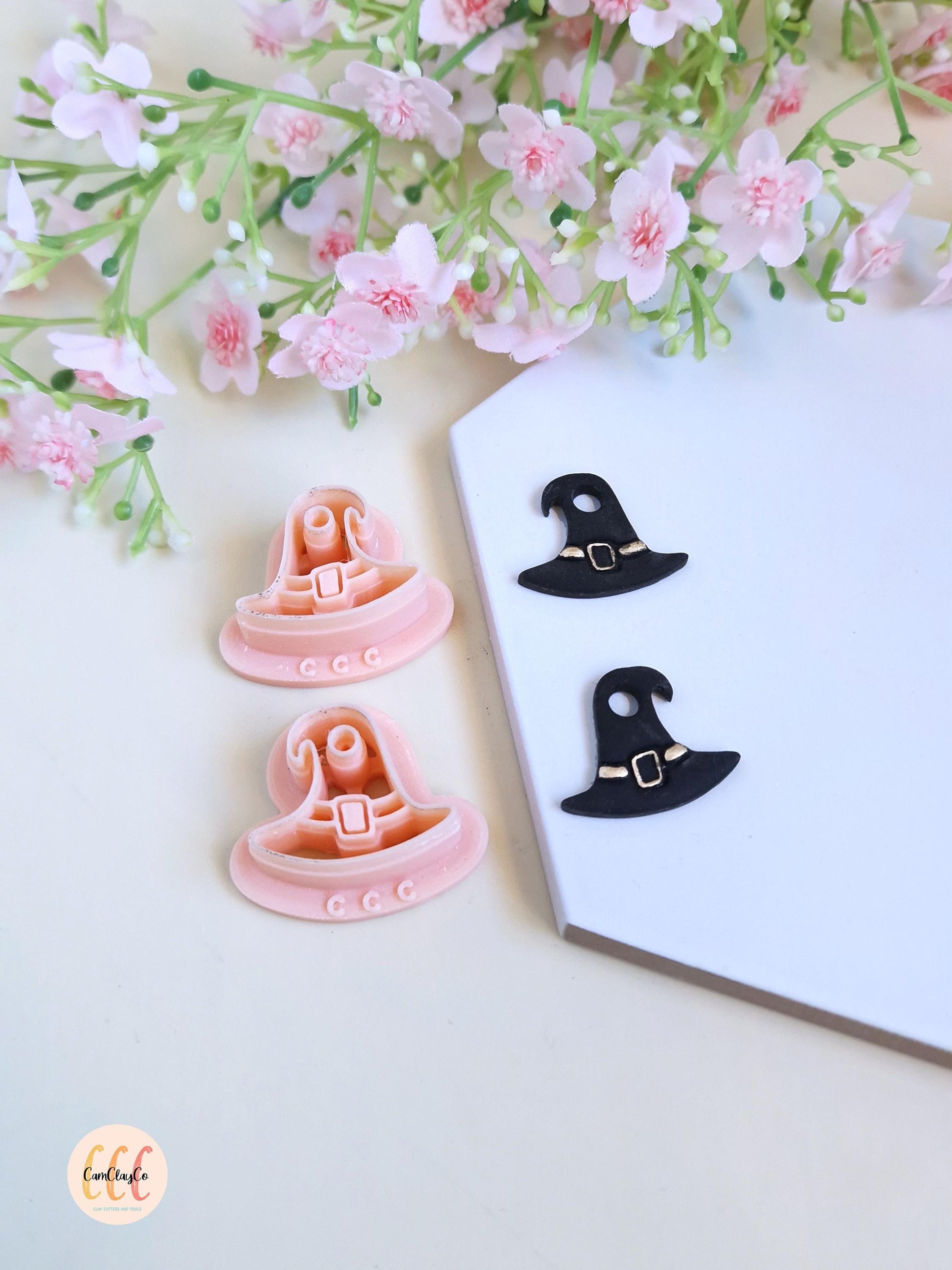 Emporte-pièces en forme de chapeaux de sorcière pour la fabrication de bijoux en argile polymère, pampilles créoles interchangeables