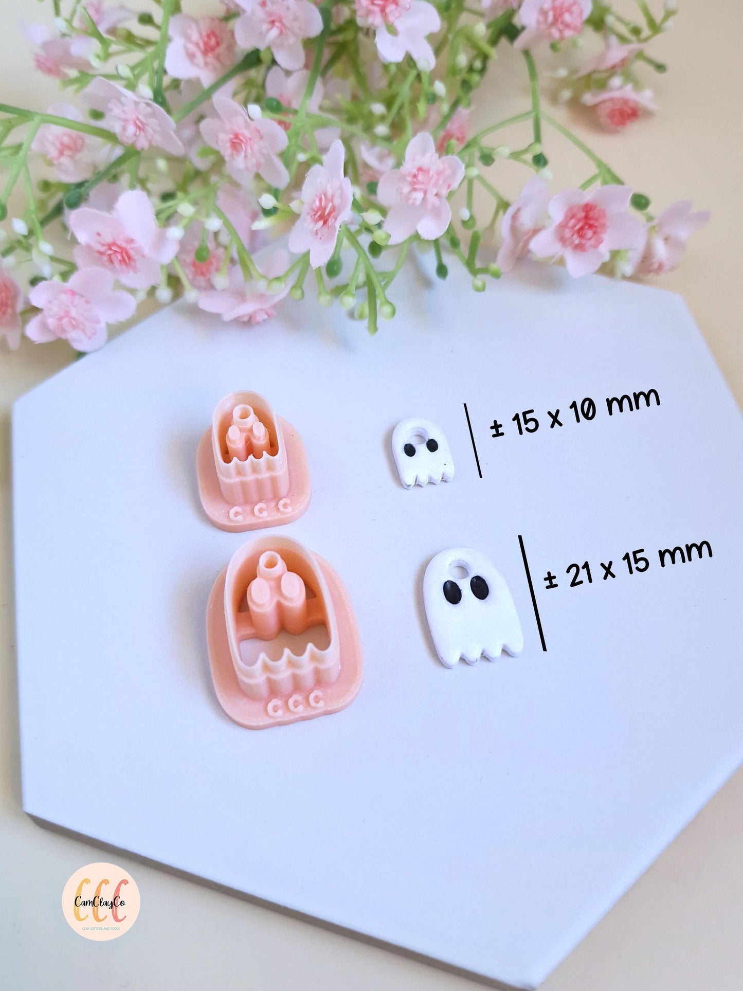 Emporte-pièces 3D Halloween en forme de fantômes pour la fabrication de bijoux en argile polymère, pampilles créoles interchangeables