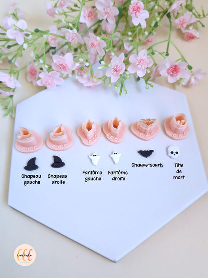 Emporte-pièces 3D minis formes Halloween pour la fabrication de bijoux en argile polymère