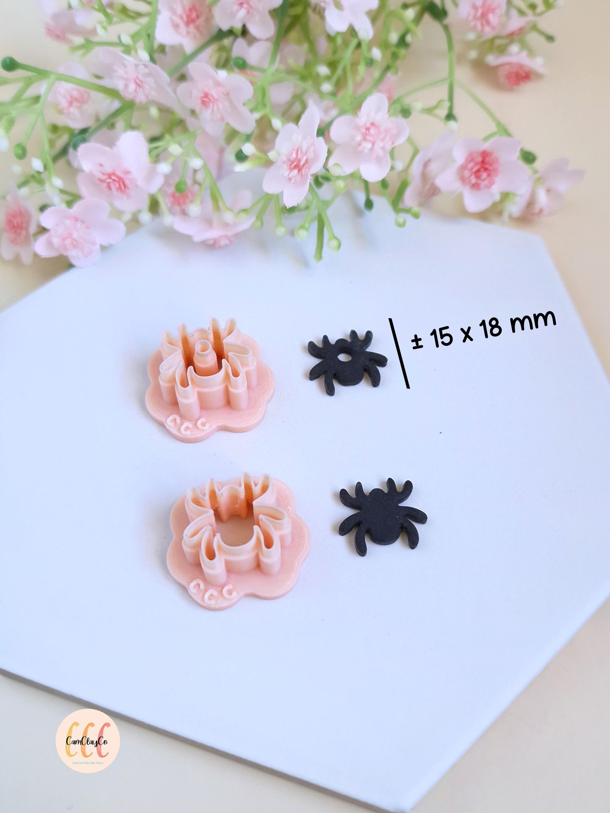 Emporte-pièces 3D en forme de petite araignée pour la fabrication de bijoux en argile polymère, pampilles créoles interchangeables