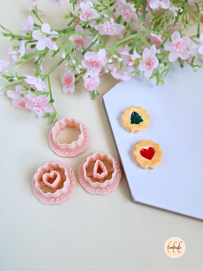 Emporte-pièce 3D en forme de biscuits Noël pour la fabrication de bijoux en argile polymère