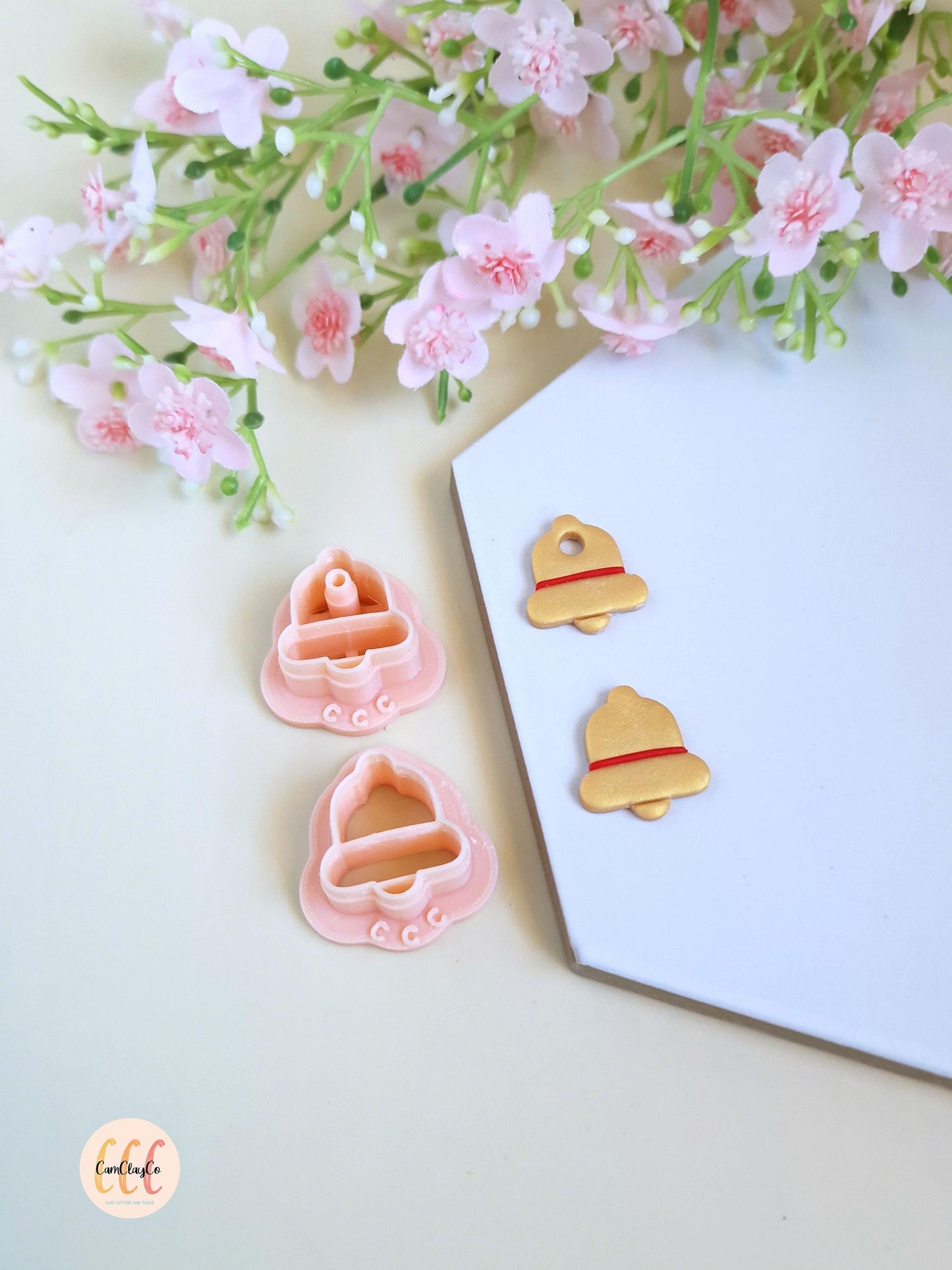 Emporte-pièces 3D en forme de cloches Noël pour la fabrication de bijoux en argile polymère, créoles interchangeables, pampilles