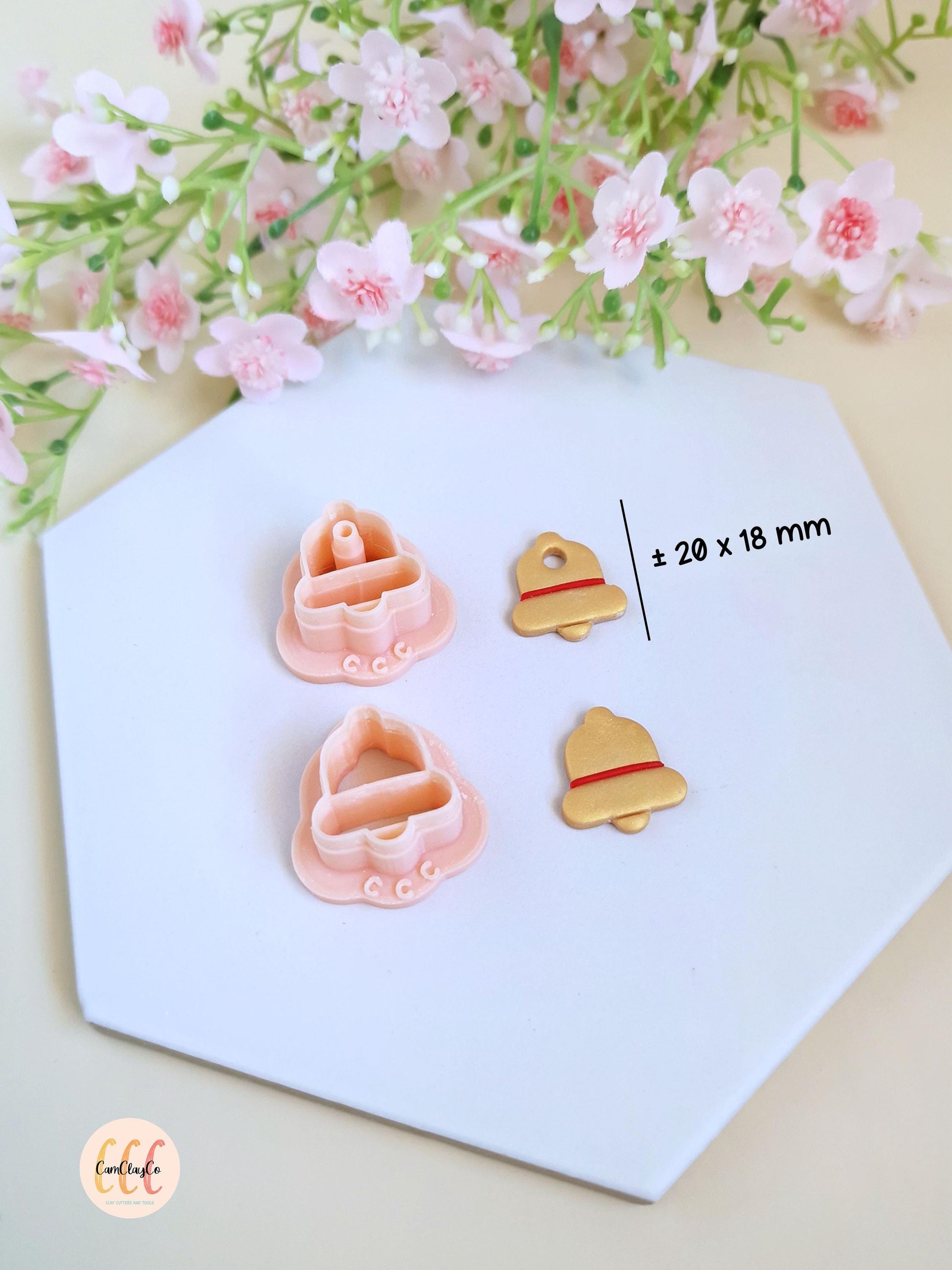 Emporte-pièces 3D en forme de cloches Noël pour la fabrication de bijoux en argile polymère, créoles interchangeables, pampilles