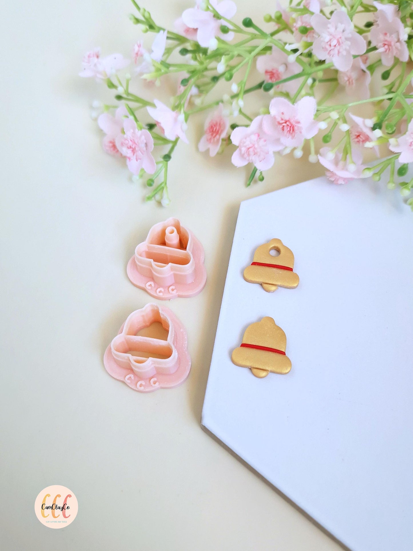 Emporte-pièces 3D en forme de cloches Noël pour la fabrication de bijoux en argile polymère, créoles interchangeables, pampilles