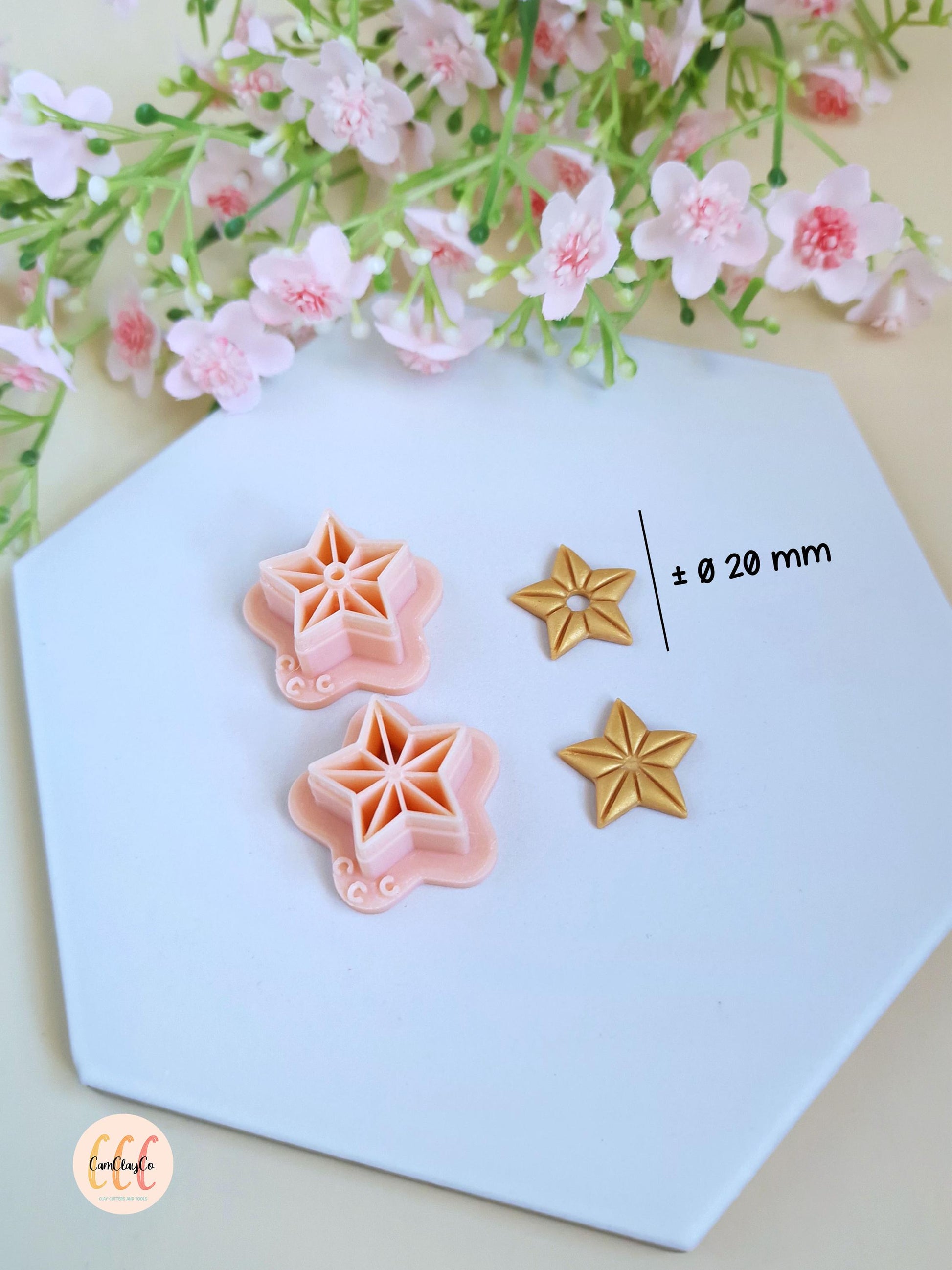 Emporte-pièces 3D en forme d'étoiles Noël pour la fabrication de bijoux en argile polymère, pampilles pour créoles interchangeables