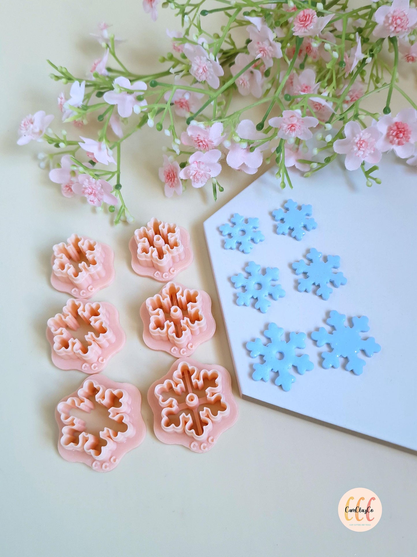 Emporte-pièces 3D en forme de flocons Noël pour la fabrication de bijoux en argile polymère, créoles interchangeables, pampilles