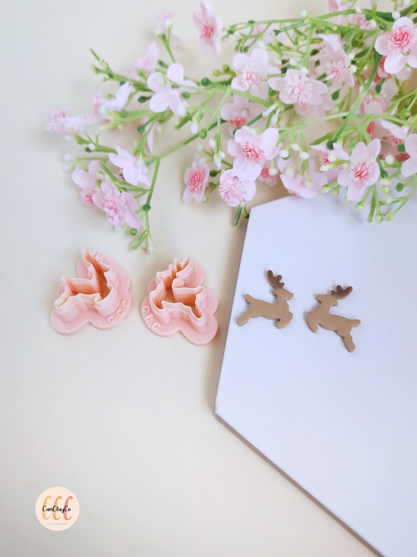 Emporte-pièces 3D en forme de rennes pour la fabrication de bijoux en argile polymère