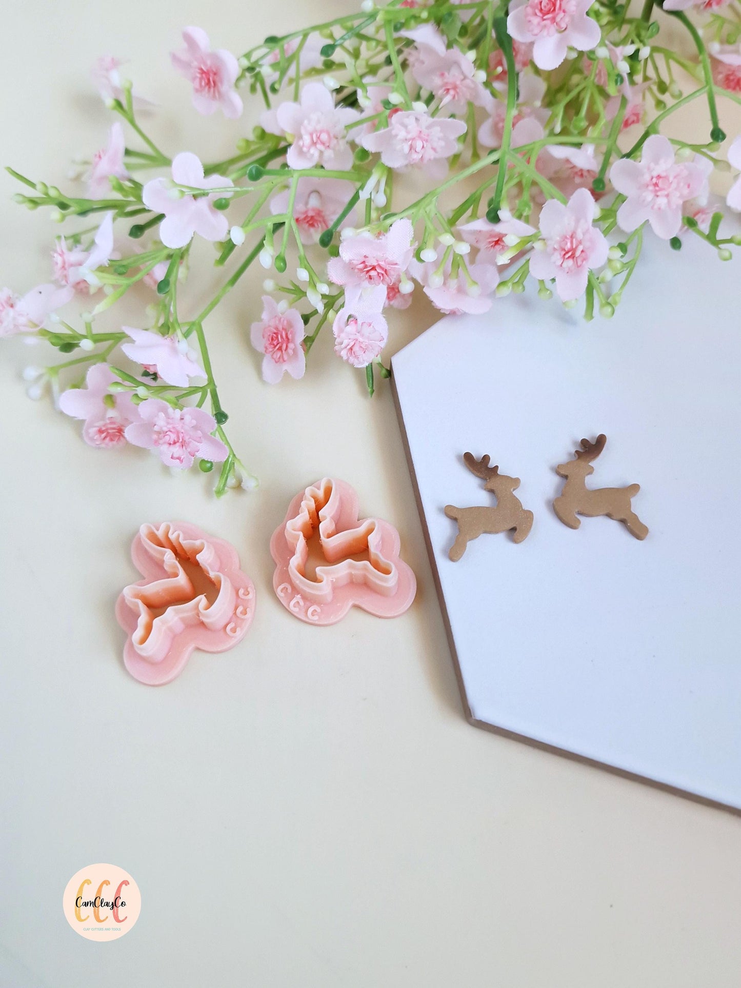 Emporte-pièces 3D en forme de rennes pour la fabrication de bijoux en argile polymère