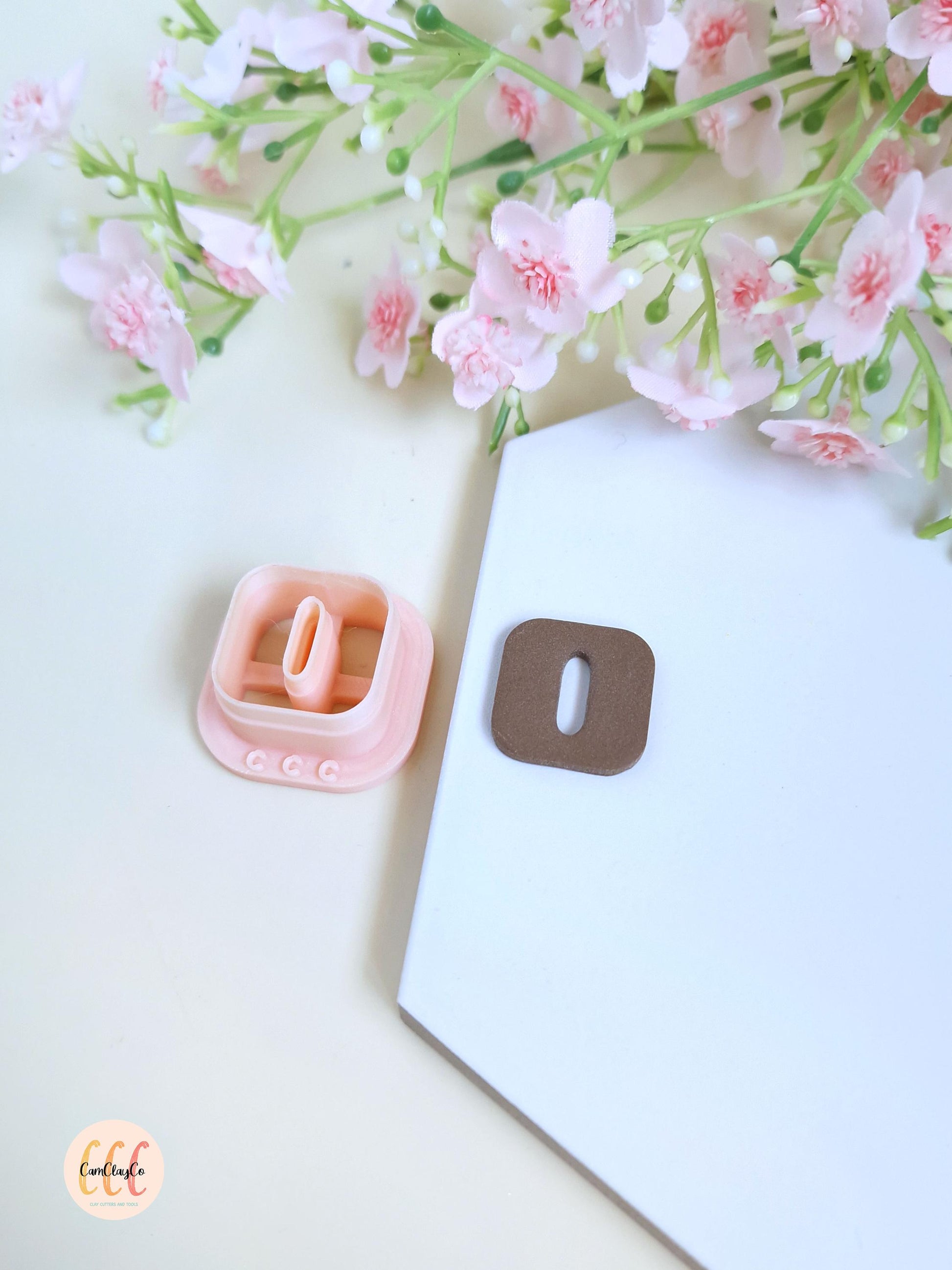 Emporte-pièce 3D en forme de carré arrondi donut ovale pour la fabrication de bijoux en argile polymère, pampilles créoles interchangeables