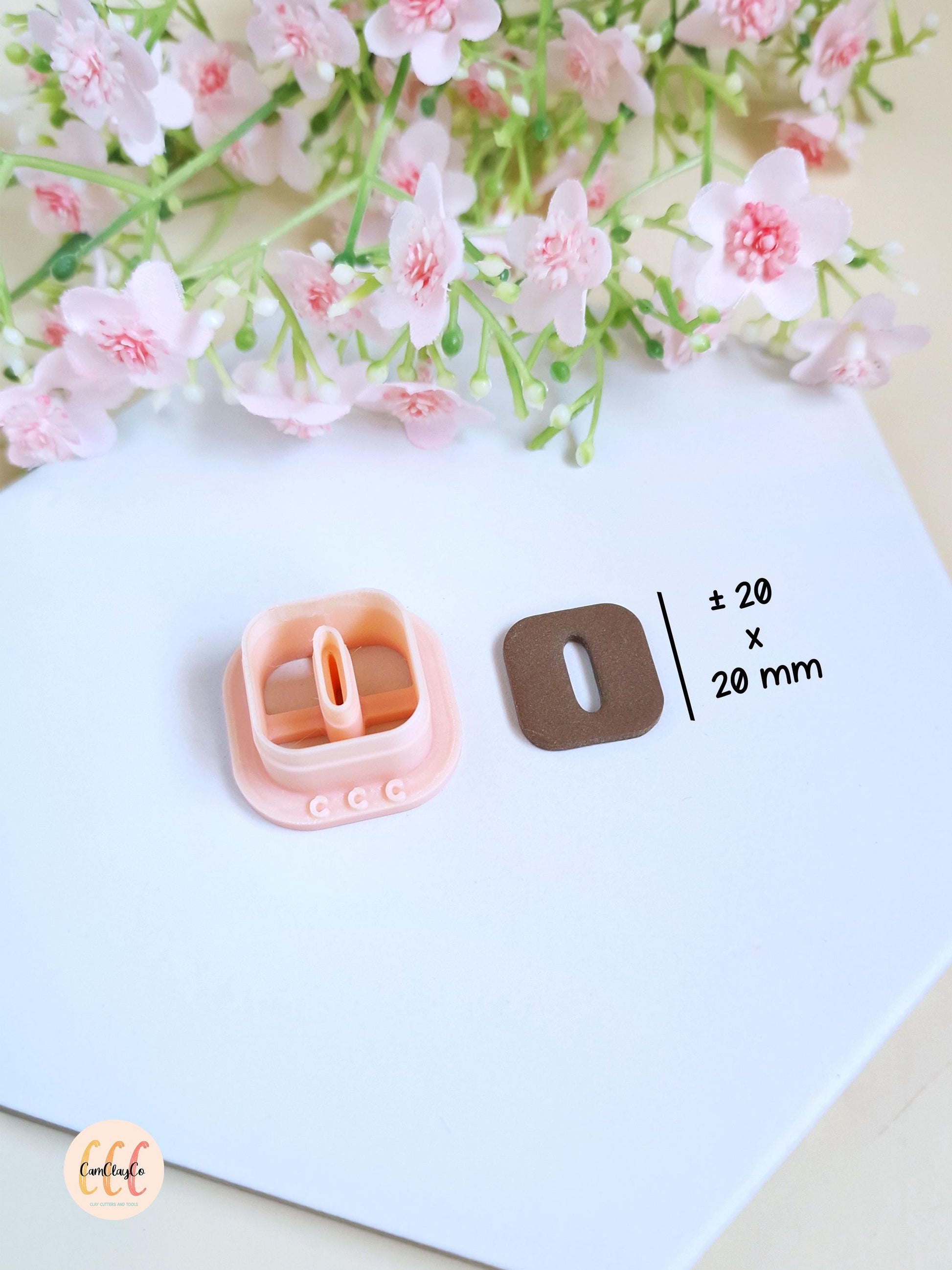 Emporte-pièce 3D en forme de carré arrondi donut ovale pour la fabrication de bijoux en argile polymère, pampilles créoles interchangeables