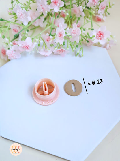 Emporte-pièce 3D en forme de cercle donut ovale pour la fabrication de bijoux en argile polymère, pampilles créoles interchangeables