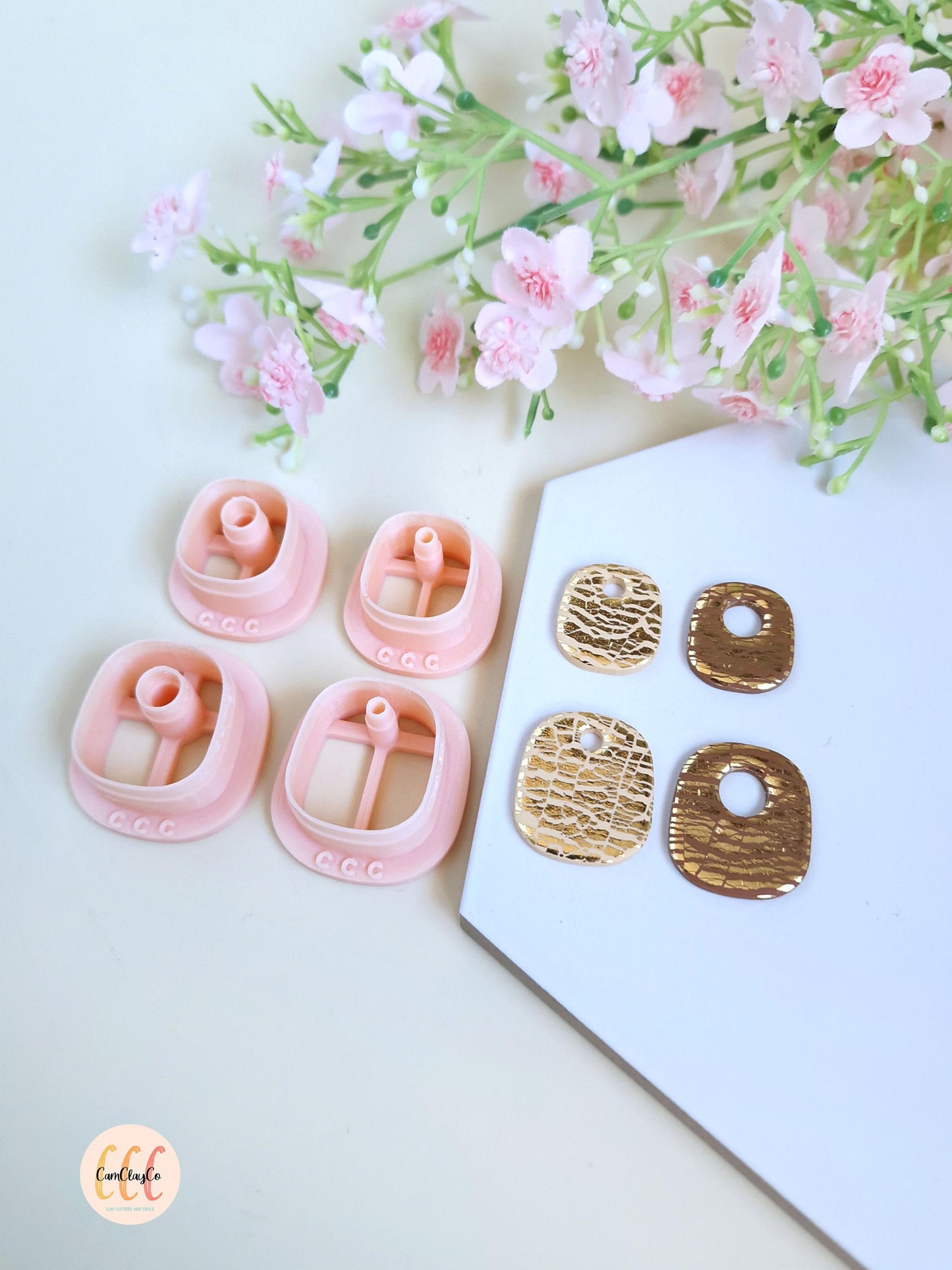 Emporte-pièces 3D en forme de rectangles très arrondis pour la fabrication de bijoux en argile polymère, pampilles créoles interchangeables