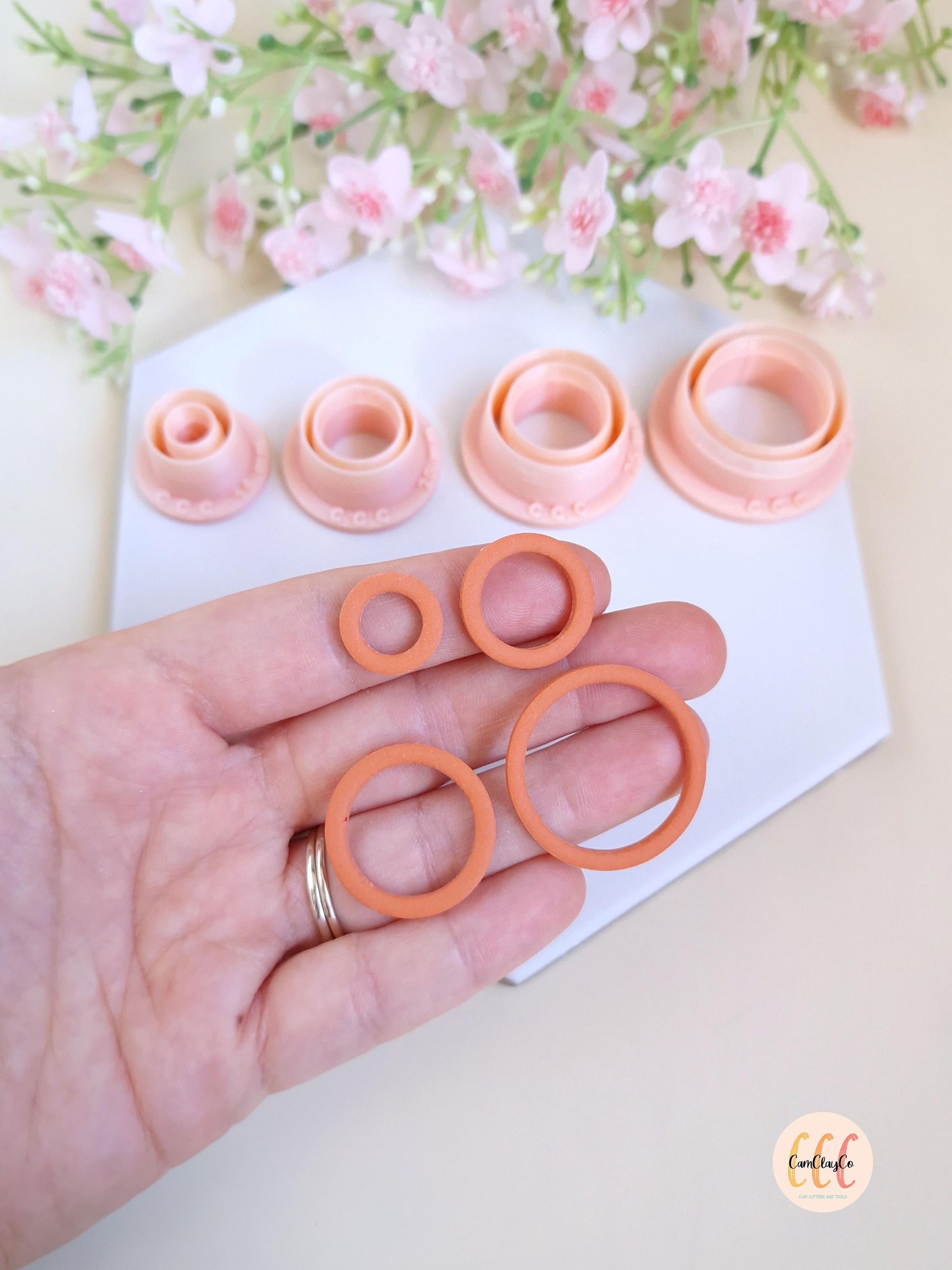 Emporte-pièces en forme de cercles creux / anneaux - Fabrication de bijoux en argile polymère, créoles interchangeables, pampilles