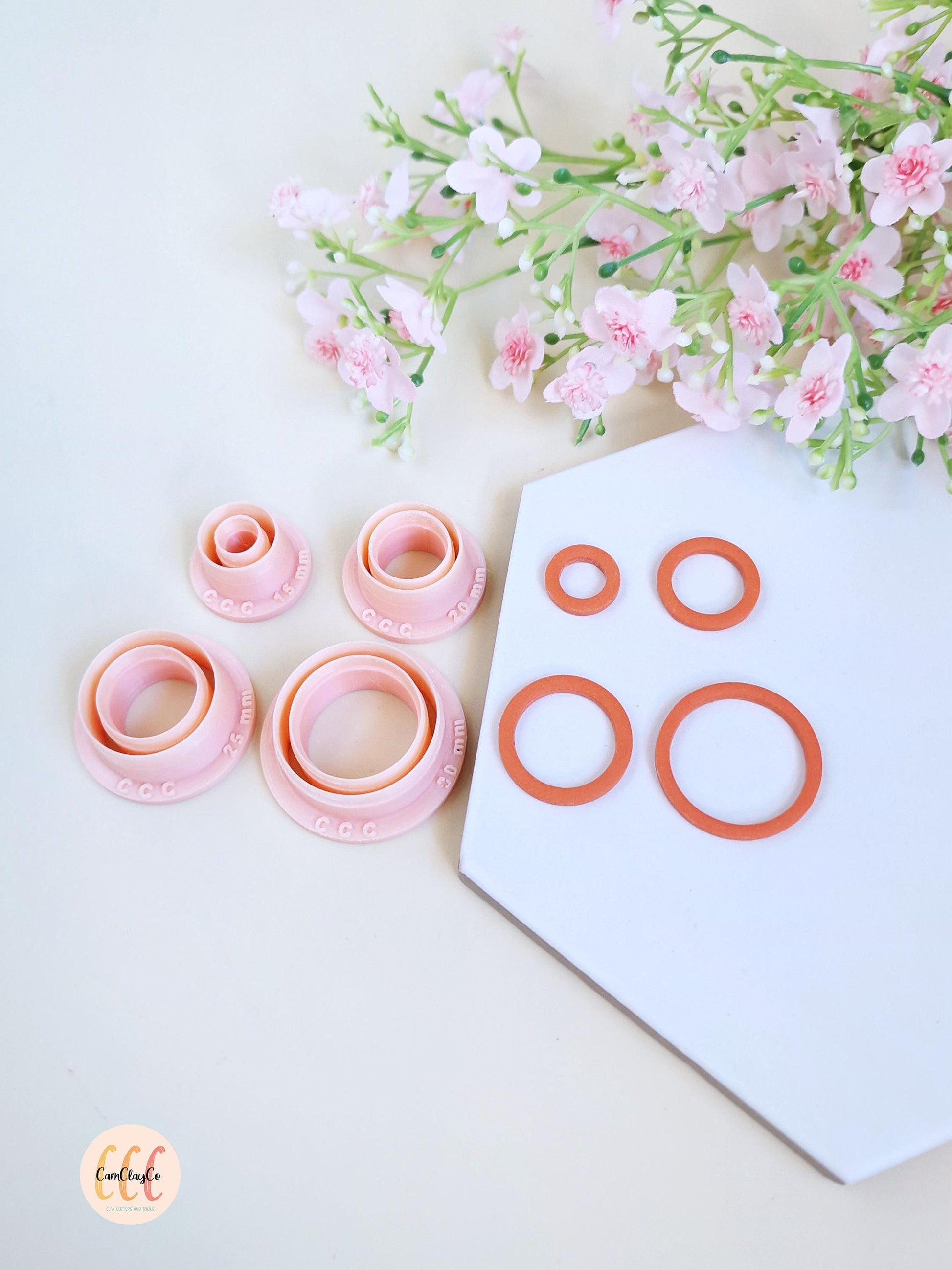 Emporte-pièces en forme de cercles creux / anneaux - Fabrication de bijoux en argile polymère, créoles interchangeables, pampilles