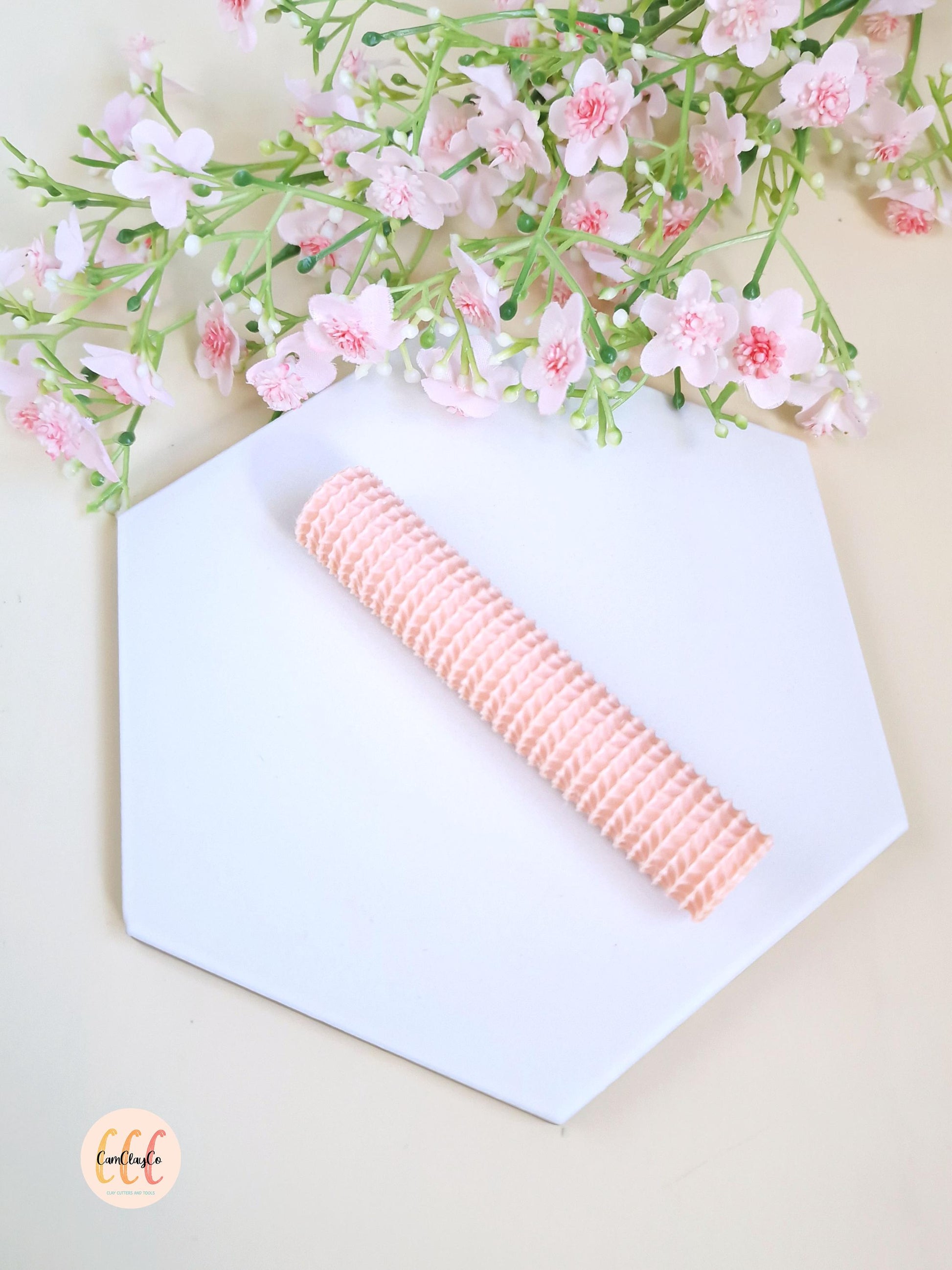 Rouleau texture 3D effet pull grosse maille pour la fabrication de bijoux en argile polymère