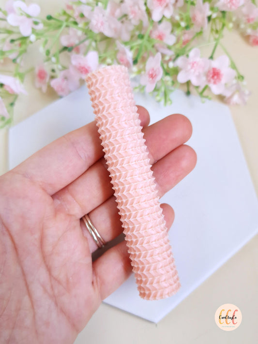 Rouleau texture 3D effet pull grosse maille pour la fabrication de bijoux en argile polymère