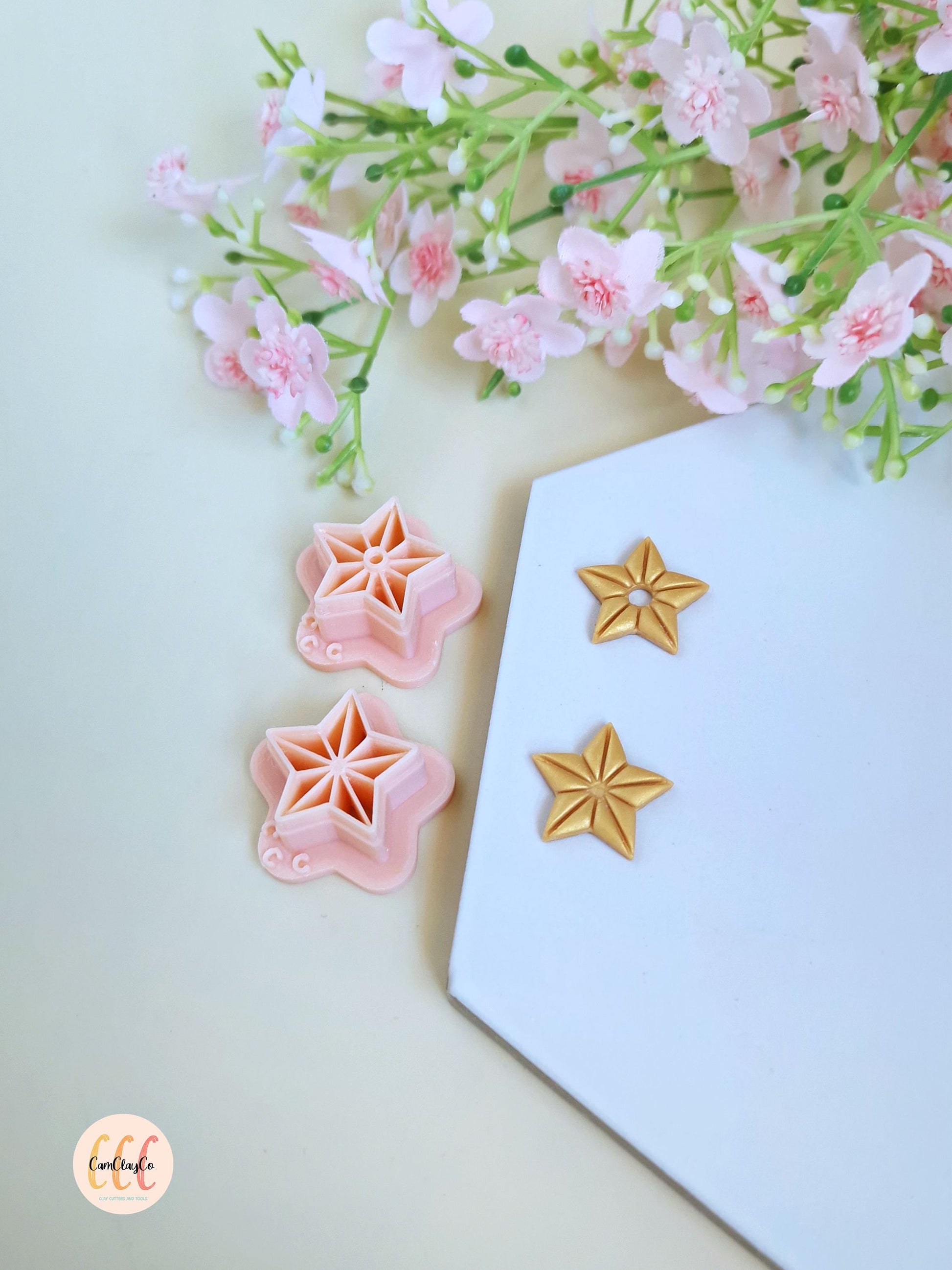 Emporte-pièces 3D en forme d'étoiles Noël pour la fabrication de bijoux en argile polymère, pampilles pour créoles interchangeables