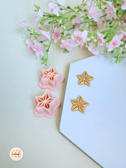 Emporte-pièces 3D en forme d'étoiles Noël pour la fabrication de bijoux en argile polymère, pampilles pour créoles interchangeables