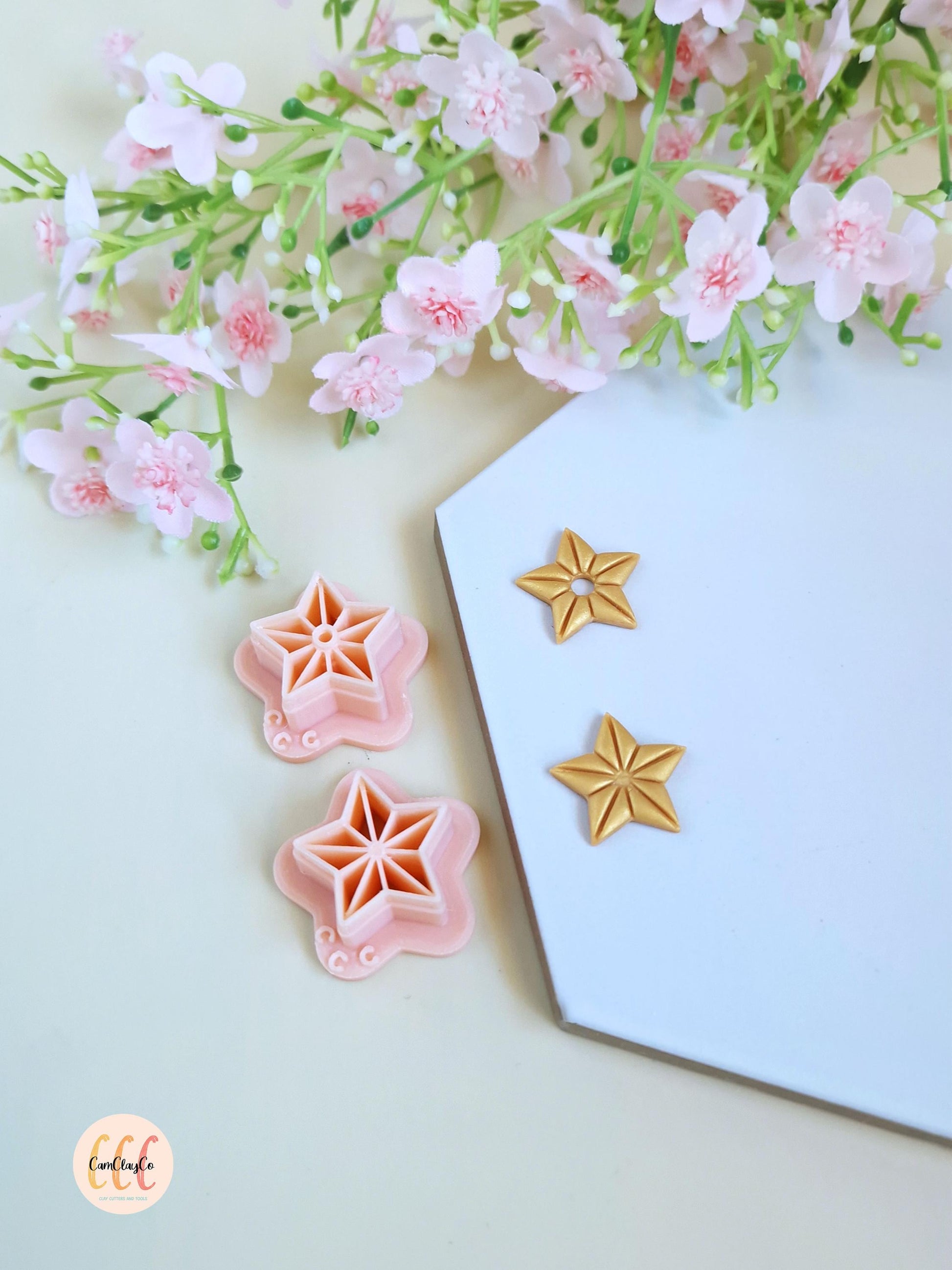 Emporte-pièces 3D en forme d'étoiles Noël pour la fabrication de bijoux en argile polymère, pampilles pour créoles interchangeables