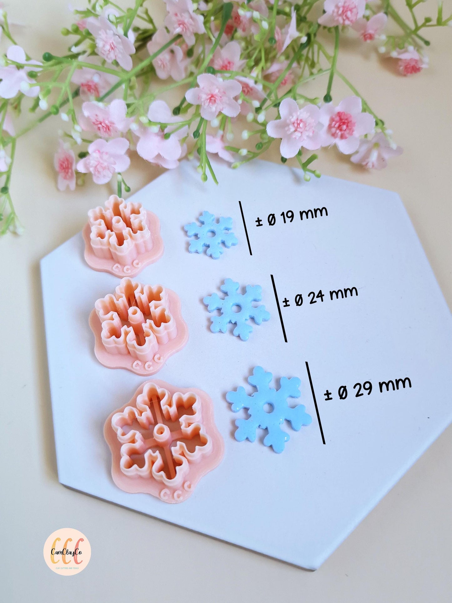 Emporte-pièces 3D en forme de flocons Noël pour la fabrication de bijoux en argile polymère, créoles interchangeables, pampilles