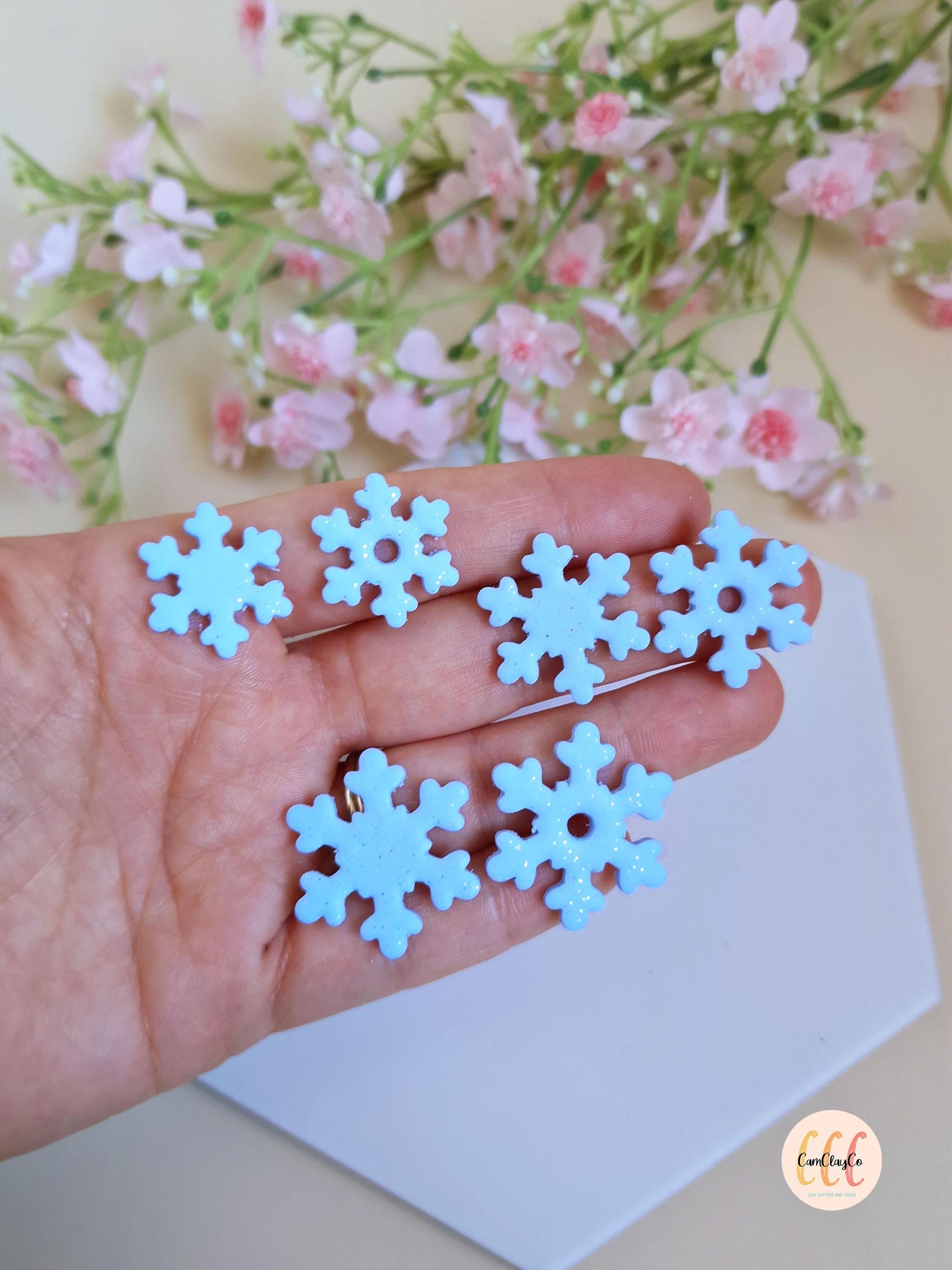 Emporte-pièces 3D en forme de flocons Noël pour la fabrication de bijoux en argile polymère, créoles interchangeables, pampilles