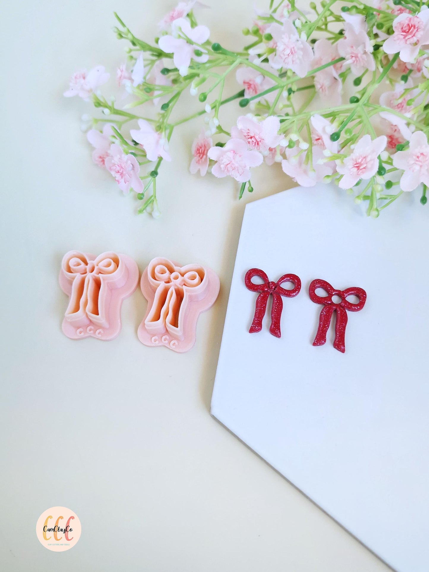 Emporte-pièces 3D en forme de nœuds longs Noël pour la fabrication de bijoux en argile polymère, créoles interchangeables, pampilles