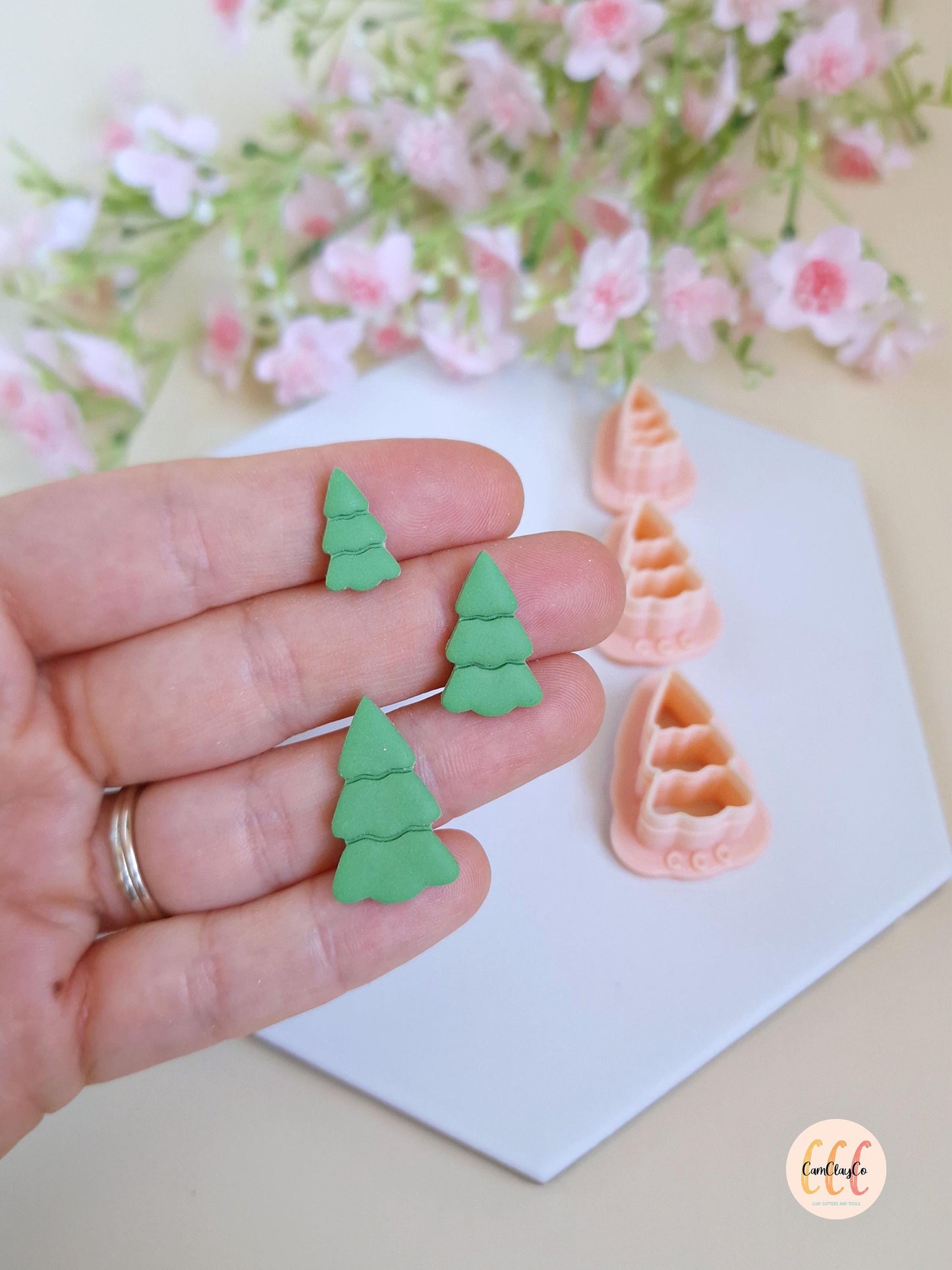 Emporte-pièces 3D Noël en forme de sapins pour la fabrication de bijoux en argile polymère