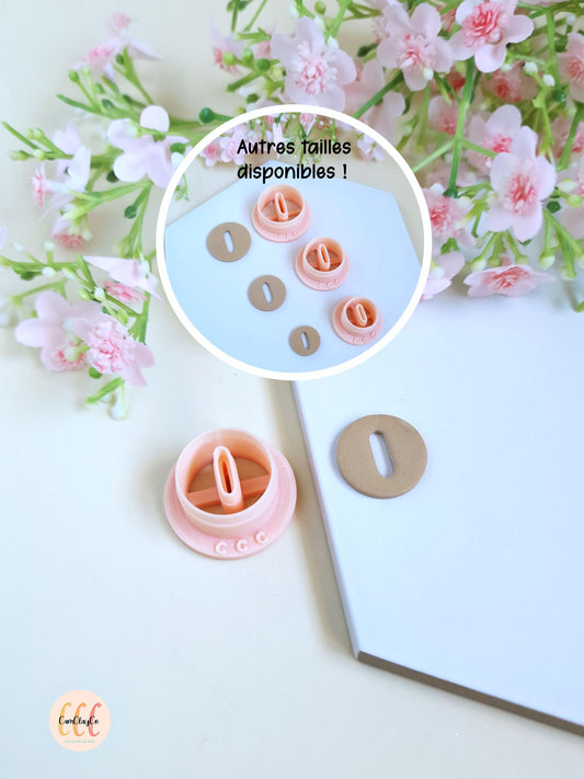 Emporte-pièce 3D en forme de cercle donut ovale pour la fabrication de bijoux en argile polymère, pampilles créoles interchangeables
