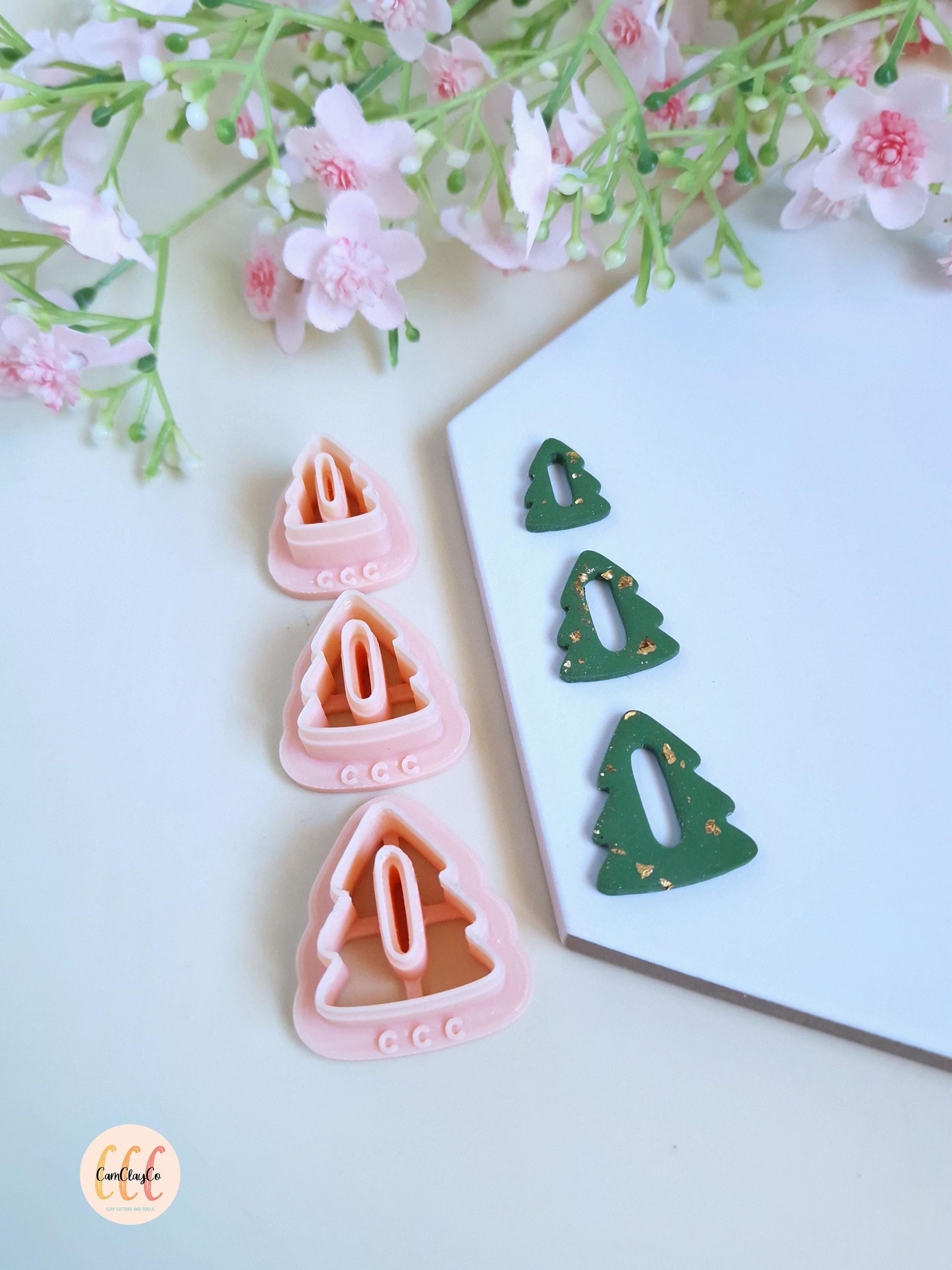 Emporte-pièces 3D en forme de sapins donut ovale pour la fabrication de bijoux en argile polymère, créoles interchangeables, pampilles