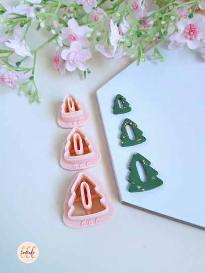 Emporte-pièces 3D en forme de sapins donut ovale pour la fabrication de bijoux en argile polymère, créoles interchangeables, pampilles