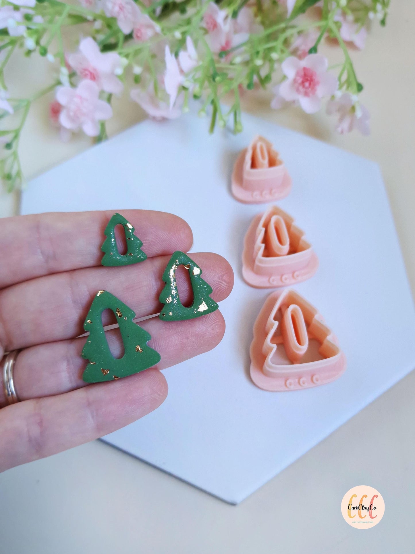Emporte-pièces 3D en forme de sapins donut ovale pour la fabrication de bijoux en argile polymère, créoles interchangeables, pampilles