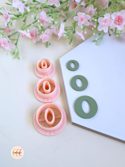 Emporte-pièces 3D en forme de cercles donuts ovales pour la fabrication de bijoux en argile polymère, pampilles créoles interchangeables