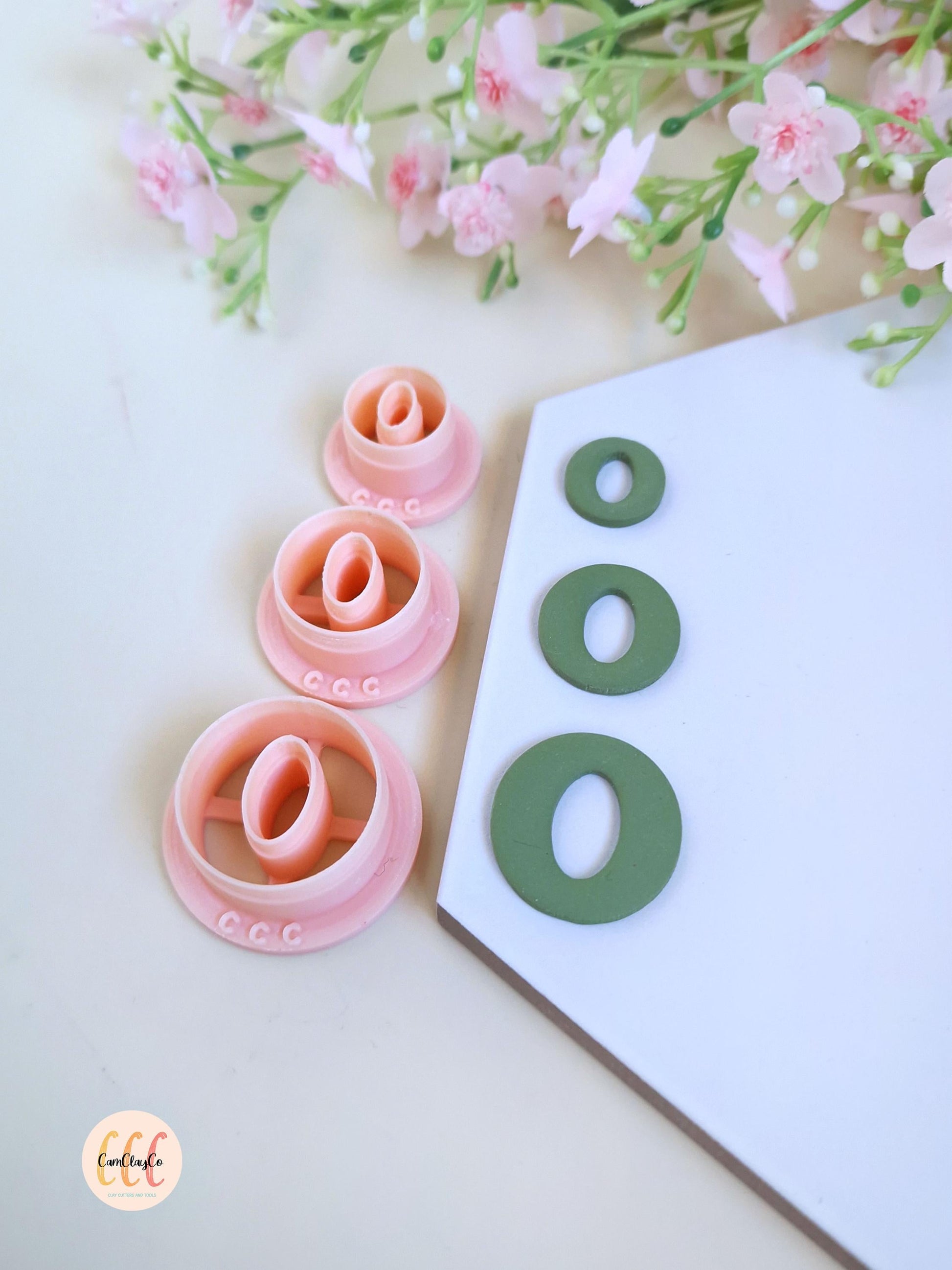 Emporte-pièces 3D en forme de cercles donuts ovales pour la fabrication de bijoux en argile polymère, pampilles créoles interchangeables