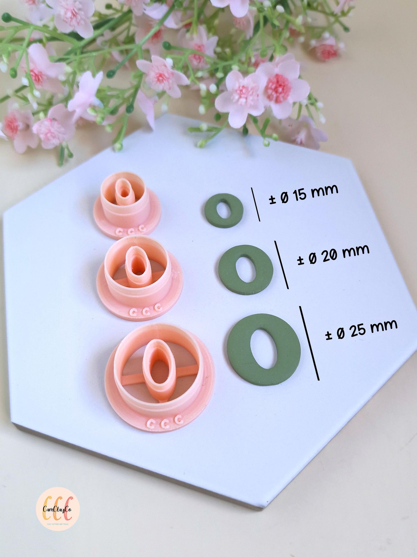 Emporte-pièces 3D en forme de cercles donuts ovales pour la fabrication de bijoux en argile polymère, pampilles créoles interchangeables