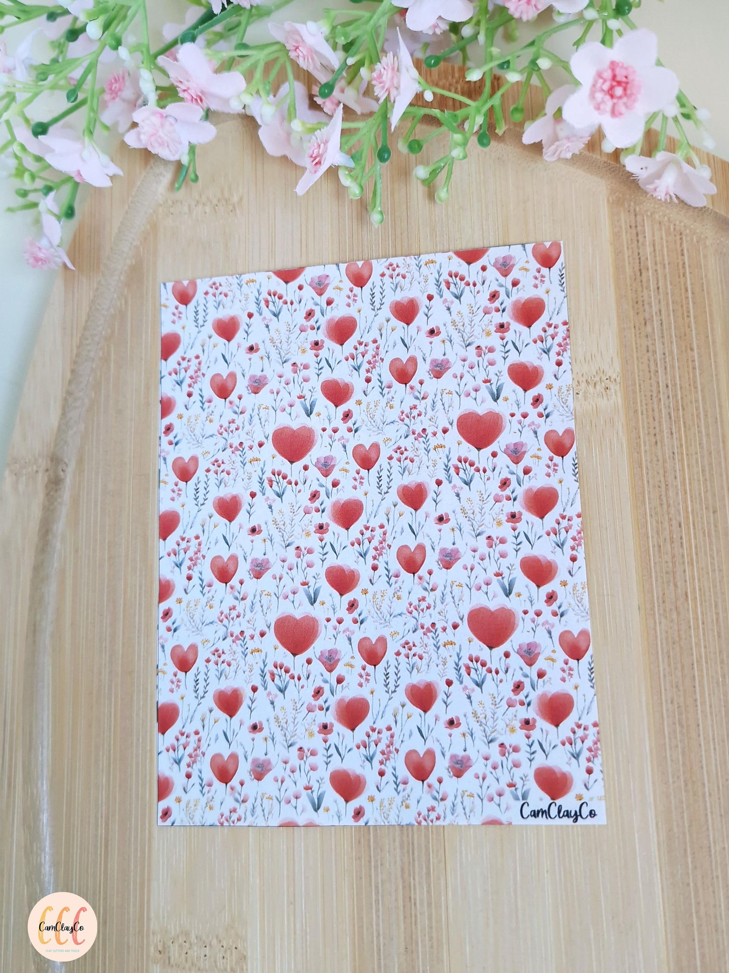 Feuille de transfert soluble à l'eau - Watercolor Valentine 02