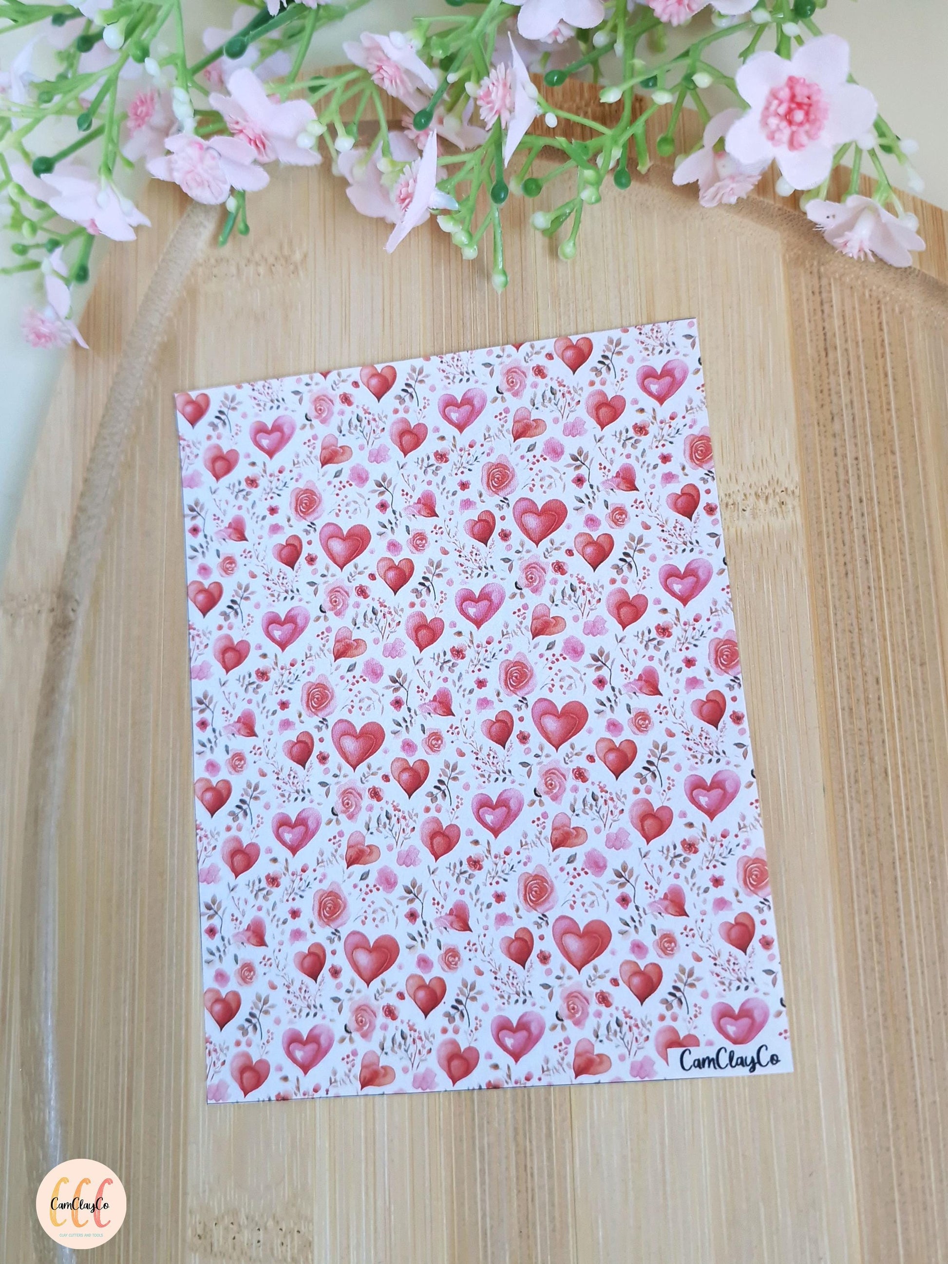 Feuille de transfert soluble à l'eau - Watercolor Valentine 04