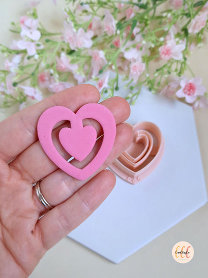 Emporte-pièce 3D marque-pages en forme de cœur pour la fabrication d'accessoires en argile polymère