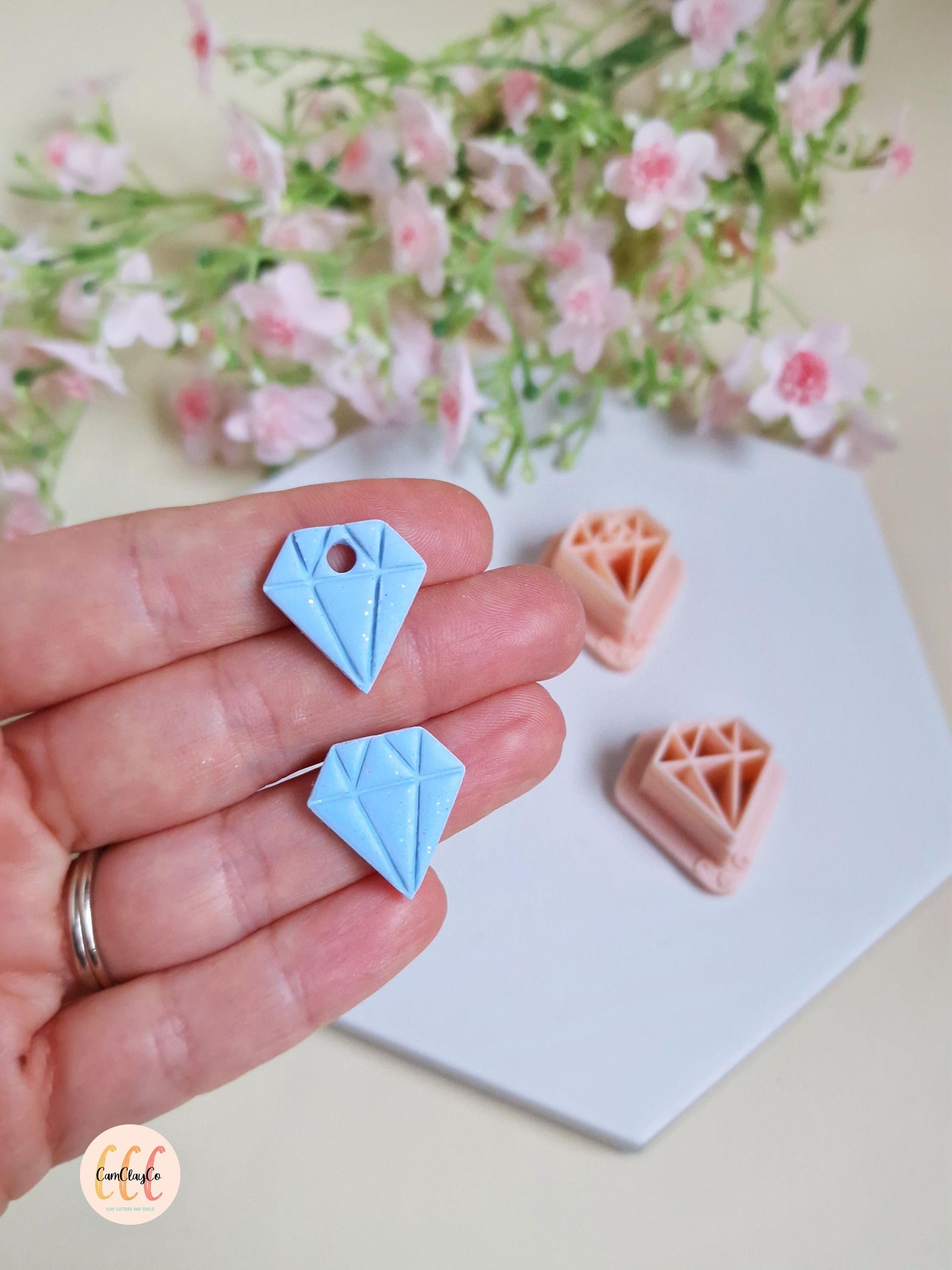 Emporte-pièces 3D en forme de diamants pour la fabrication de bijoux en argile polymère, créoles interchangeables, pampilles