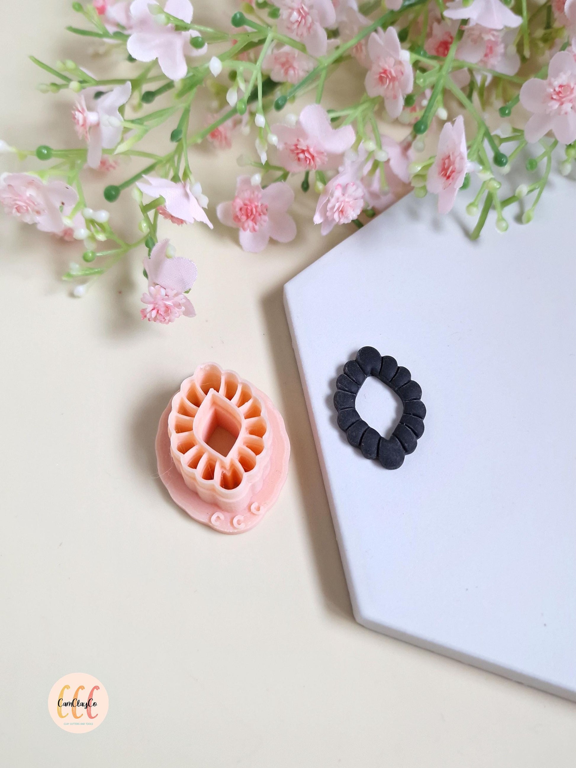 Emporte-pièces 3D forme festonnée pour la fabrication de bijoux en argile polymère, créoles interchangeables, pampilles