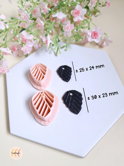 Emporte-pièces 3D formes organiques stries pour la fabrication de bijoux en argile polymère, créoles interchangeables, pampilles