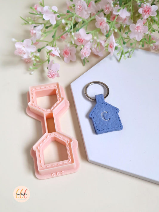 Emporte-pièce 3D porte-clés pour les créations en argile polymère - Porte-clés maison