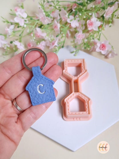 Emporte-pièce 3D porte-clés pour les créations en argile polymère - Porte-clés maison