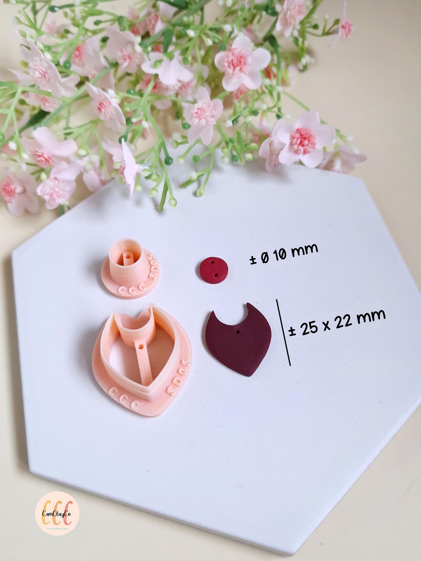 Emporte-pièces 3D set duo pour la fabrication de bijoux en argile polymère - SD05