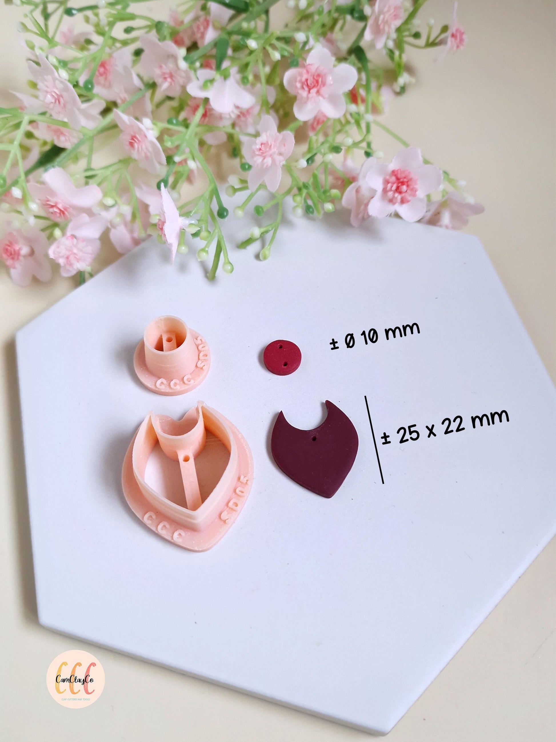 Emporte-pièces 3D set duo pour la fabrication de bijoux en argile polymère - SD05