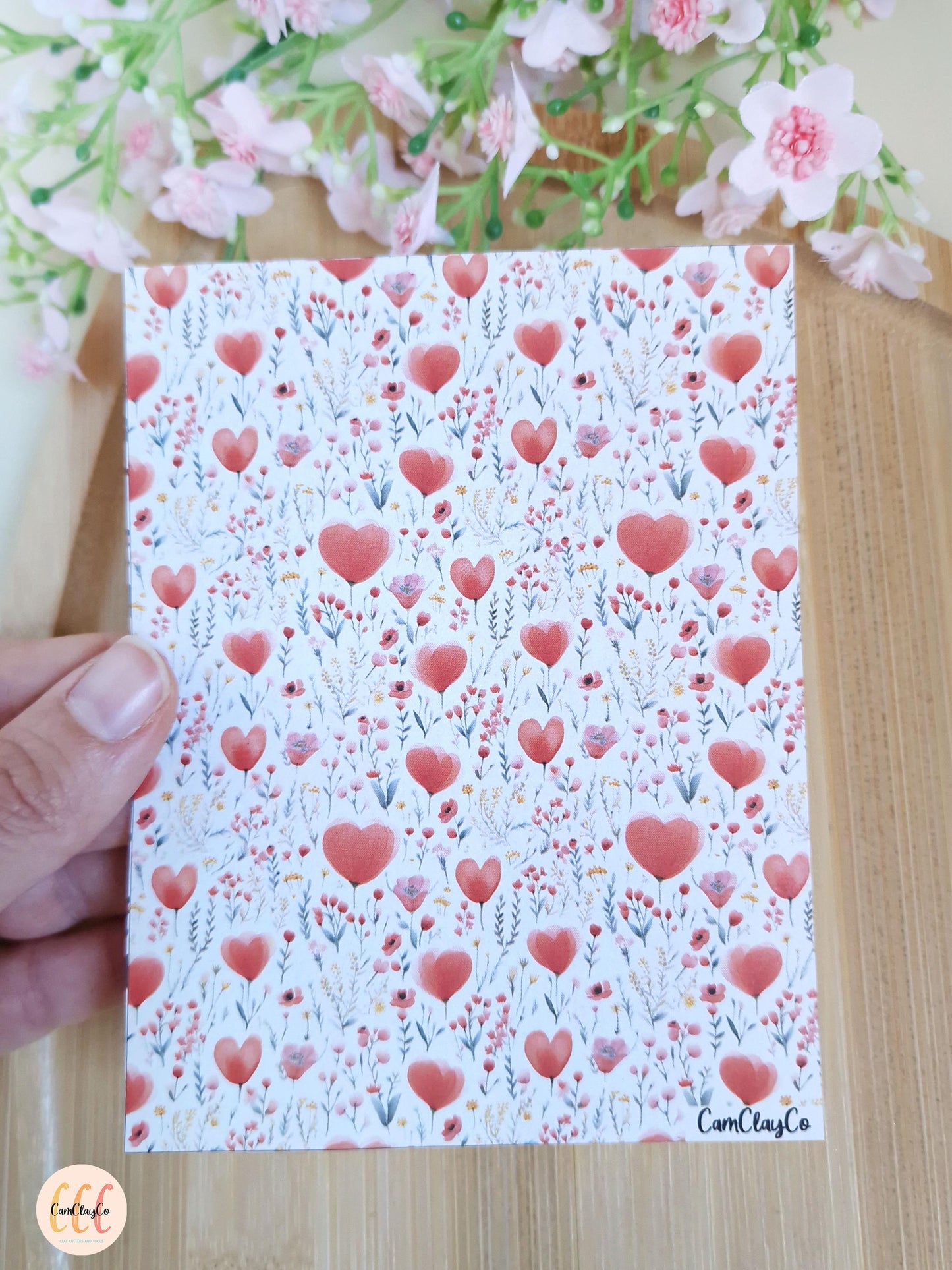 Feuille de transfert soluble à l'eau - Watercolor Valentine 02